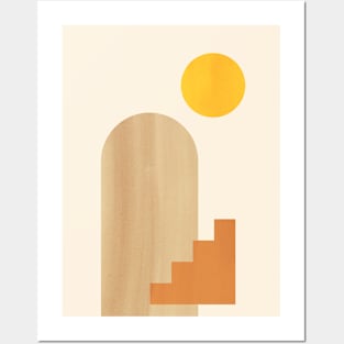 Mid-century modern Geometrical shapes Posters and Art